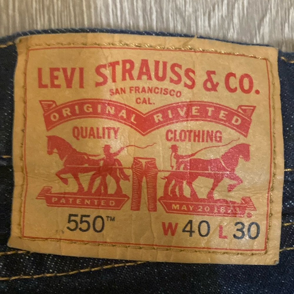 Men's Levi's 550 Relaxed Blue Jeans Size 40x30